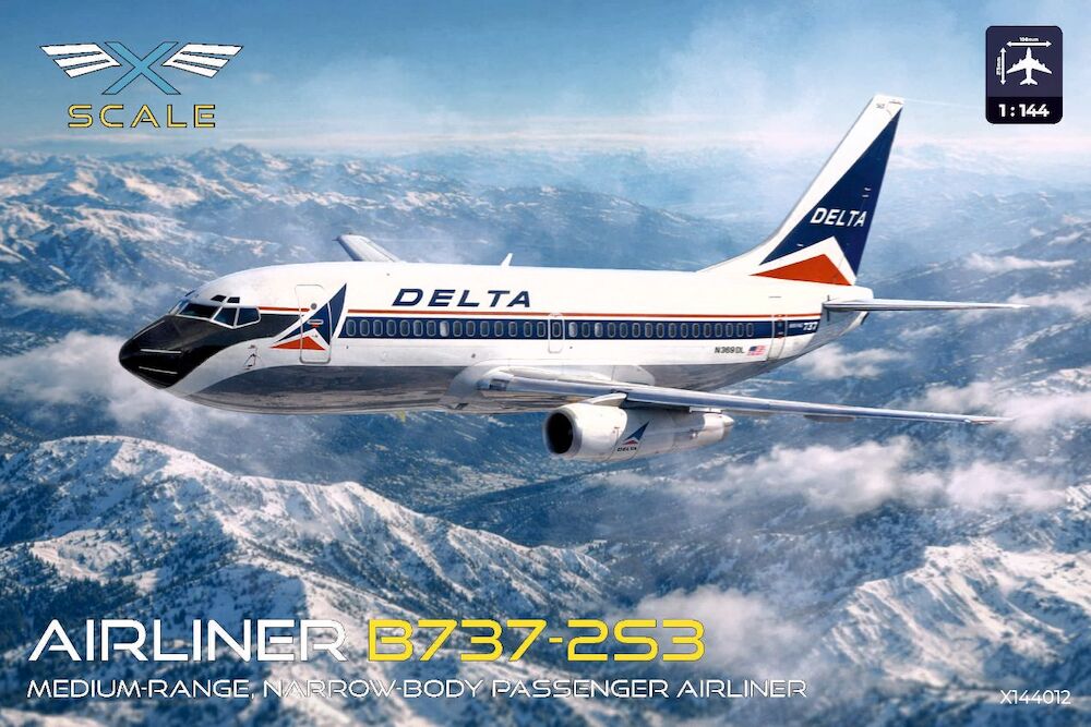 DELTA航空　オリジナル　アルミボトル＆ウイング X-Scale Models X144-012 Boeing 737-200Adv (Delta Airlines) (BACK